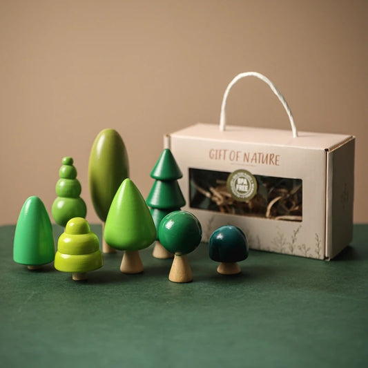 8 wooden trees for Wooden Forest Building Blocks