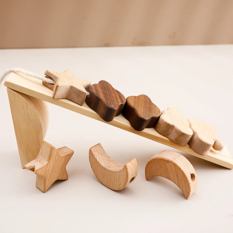 balance board with wooden stars