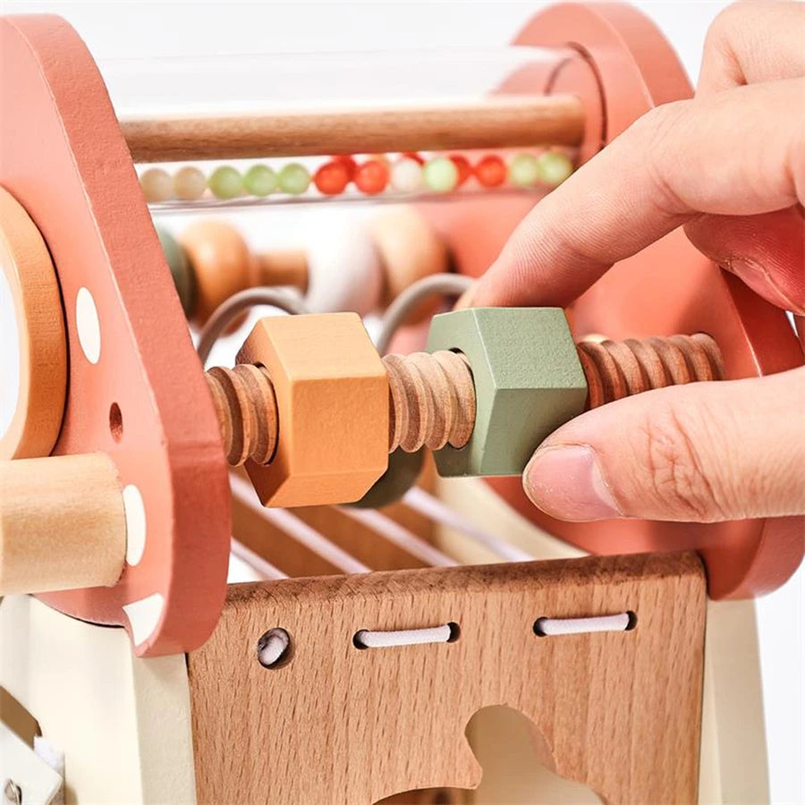 close up details mushroom toy 