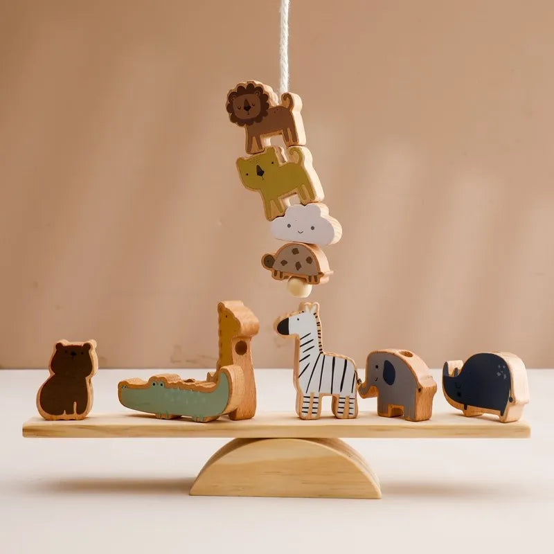 balance toys on beige 